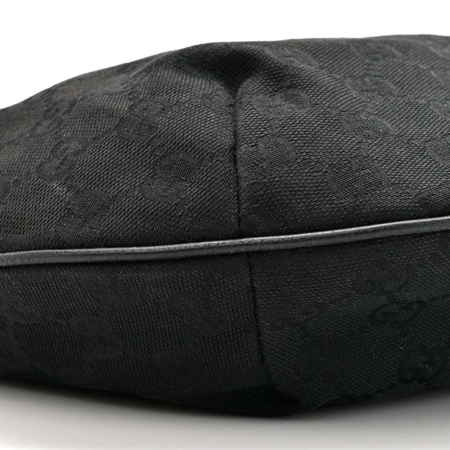 Monogram Web Medium Half Moon Hobo Black
