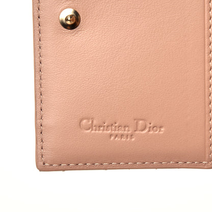 Christian Dior Patent Cannage Small Lady Dior Flap Card Holder Rose De Vents 6 of 7