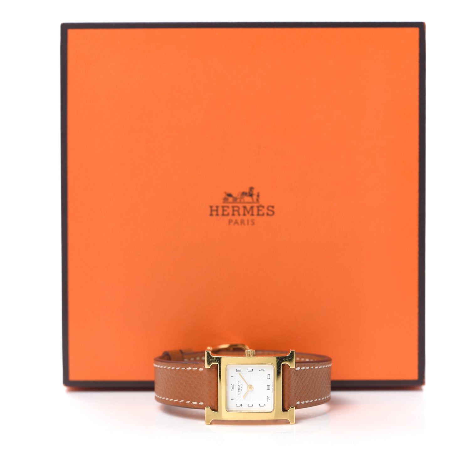 Stainless Steel Epsom 21mm Heure H Hour Quartz Watch Gold