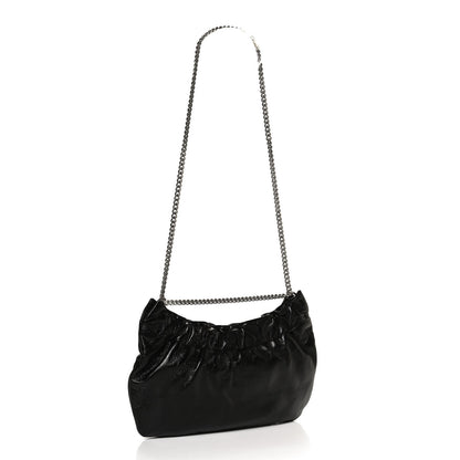 Saint Laurent Calfskin Pac Ruched Hobo Black 3 of 11