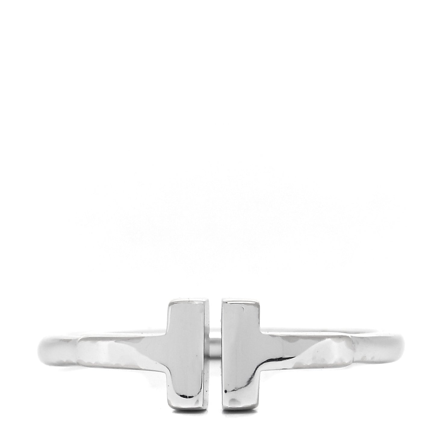 18K White Gold T Wire Ring 49 5