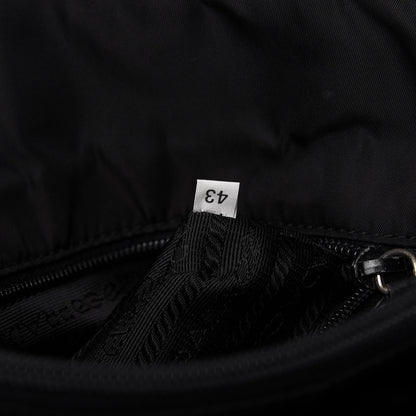 Prada Tessuto Nylon Chain Shopping Tote Black 9 of 10