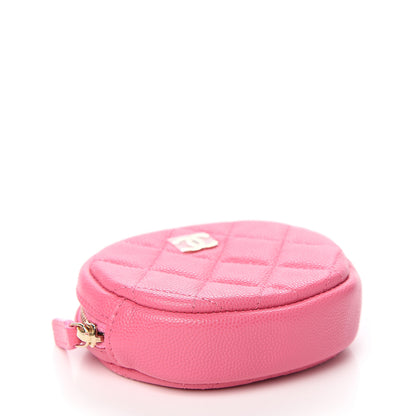 Chanel Iridescent Caviar Quilted Zip Around Classic Coin Purse Pink 3 of 7
