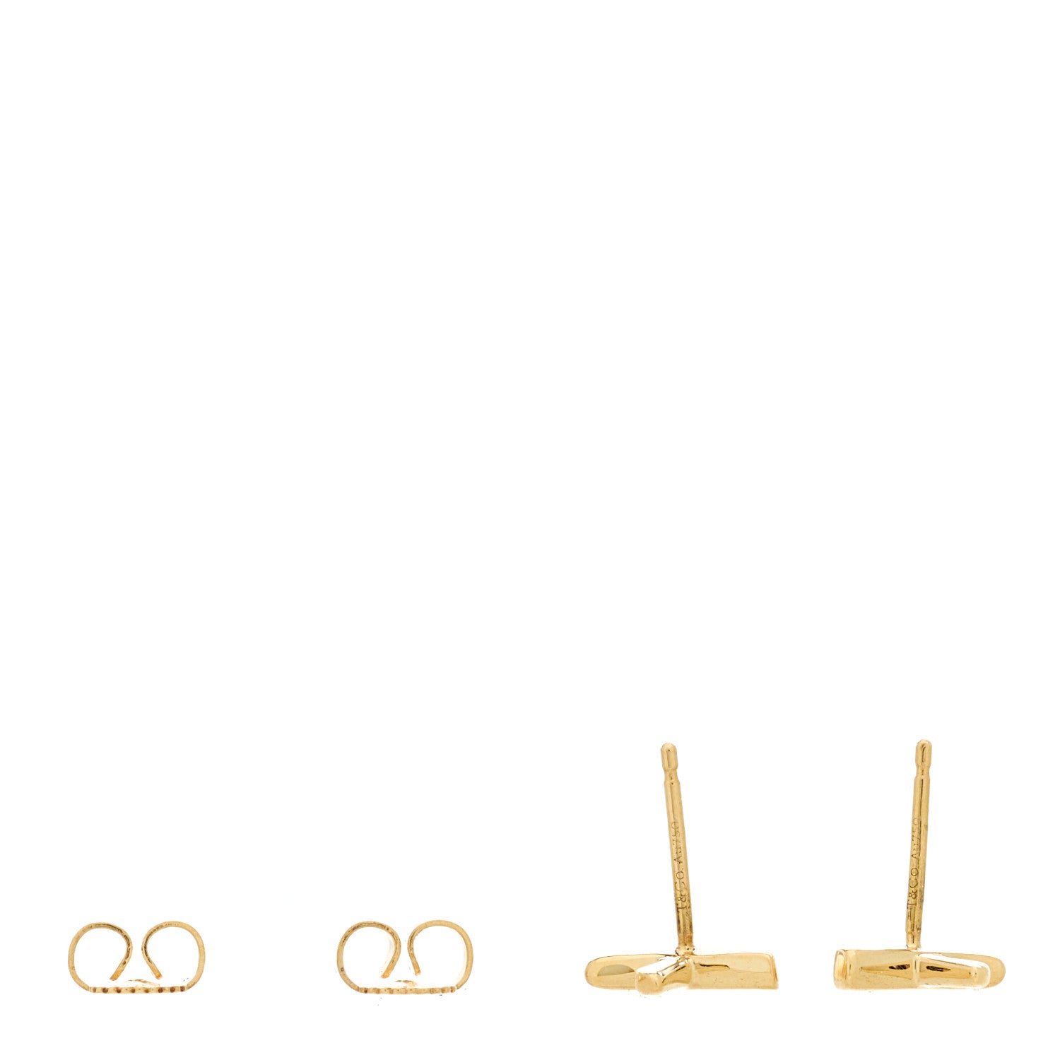 Tiffany 18K Yellow Gold Mini Paloma's Graffiti X Earrings 4 of 5