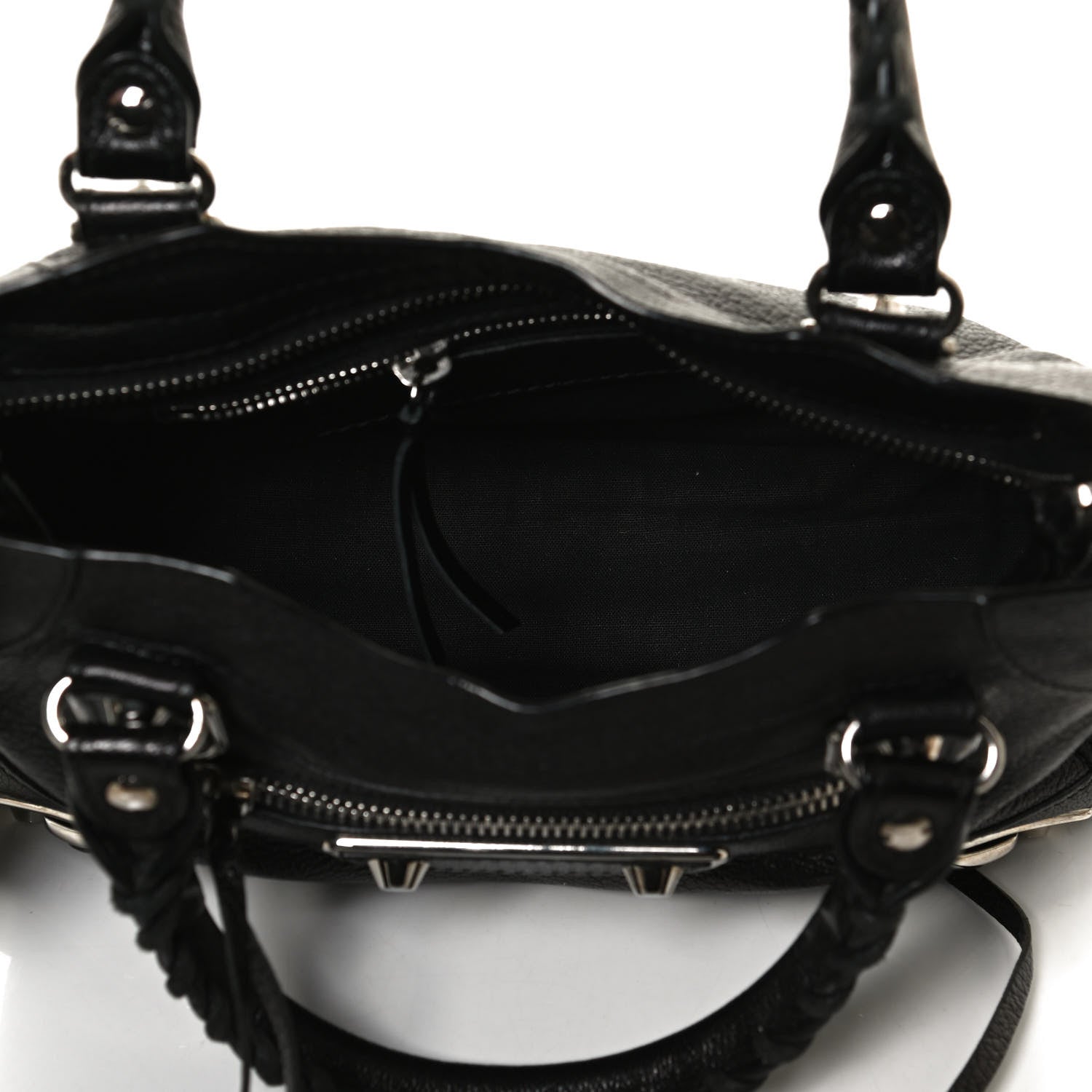 Balenciaga Chevre Silver Metallic Edge Hardware Mini City Black 5 of 14