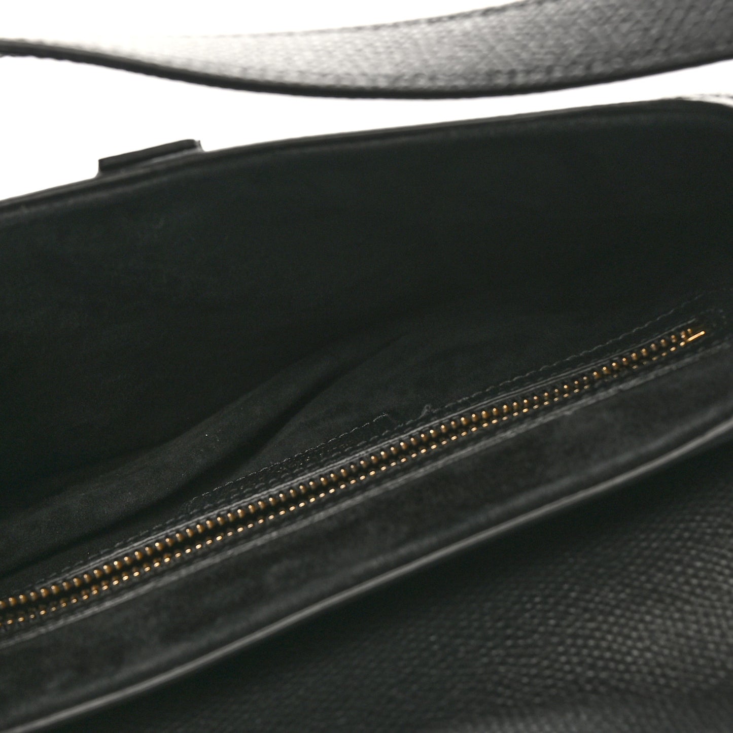 Grained Calfskin Saddle Bag Black