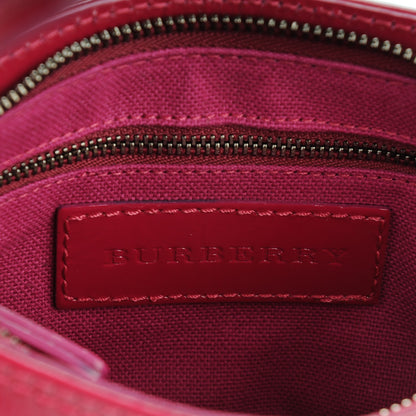 Burberry Patent Check Embossed Small Aston Sling Raspberry Sorbet 6 of 8