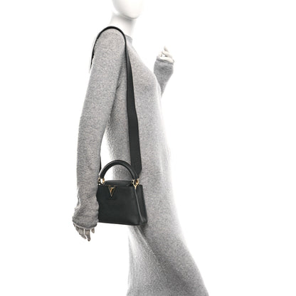 Louis Vuitton Taurillon Mini Capucines Black 2 of 11