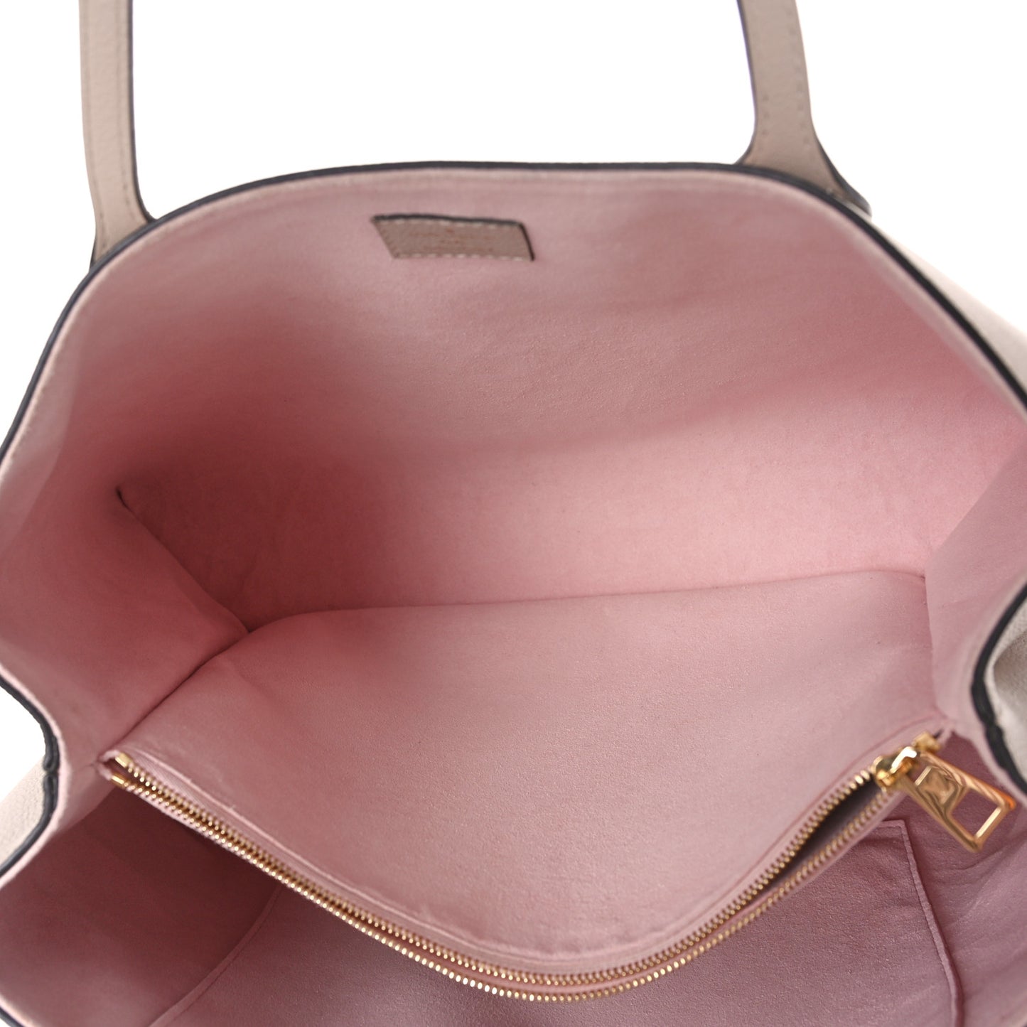 Grained Calfskin Lockme Shopper Greige