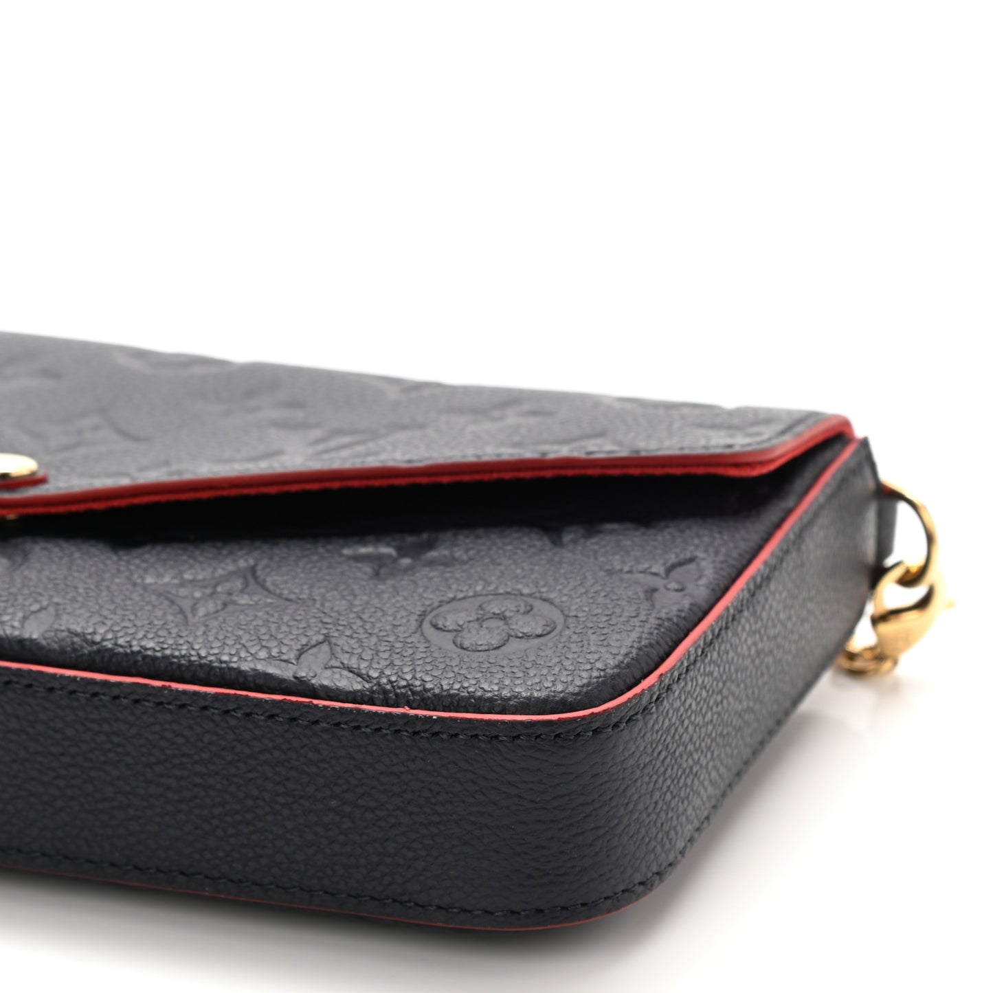 Empreinte Pochette Felicie Chain Wallet Marine Rouge