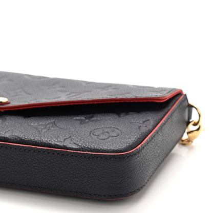 Louis Vuitton Empreinte Pochette Felicie Chain Wallet Marine Rouge 9 of 9