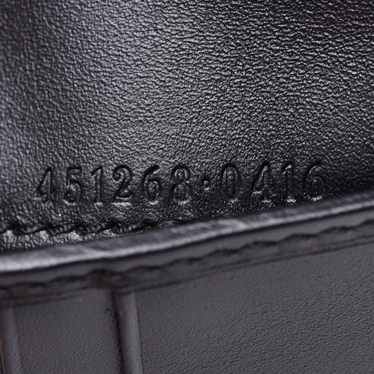 Gucci GG Supreme Monogram Selleria Calfskin Tiger Nice Bi-Fold Wallet Beige Ebony Multicolor Black 7 of 8