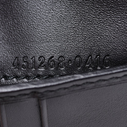 Gucci GG Supreme Monogram Selleria Calfskin Tiger Nice Bi-Fold Wallet Beige Ebony Multicolor Black 7 of 8