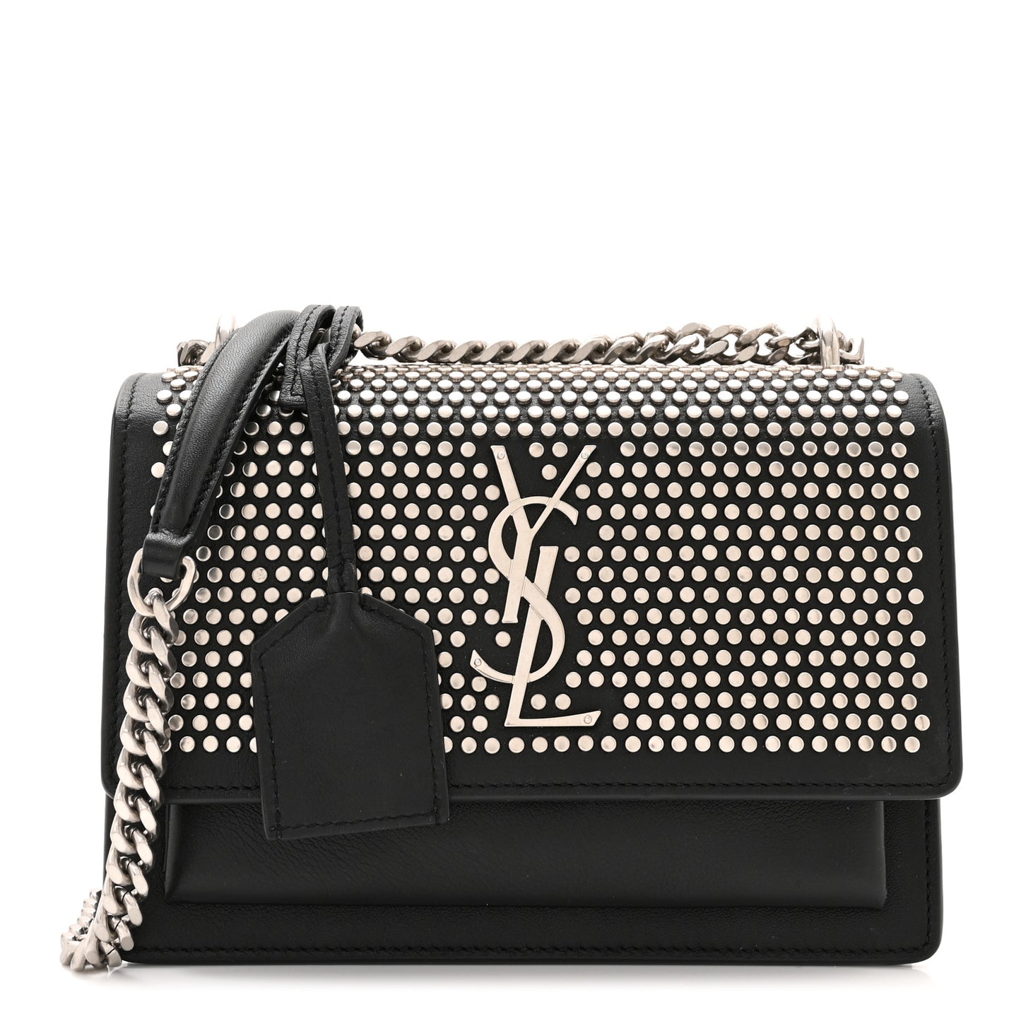 Calfskin Studded Small Monogram Sunset Black