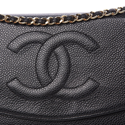 Chanel Caviar Timeless CC Wallet On Chain WOC Black 12 of 13