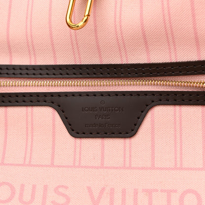 Louis Vuitton Damier Ebene Neo Neverfull MM Rose Ballerine 8 of 11