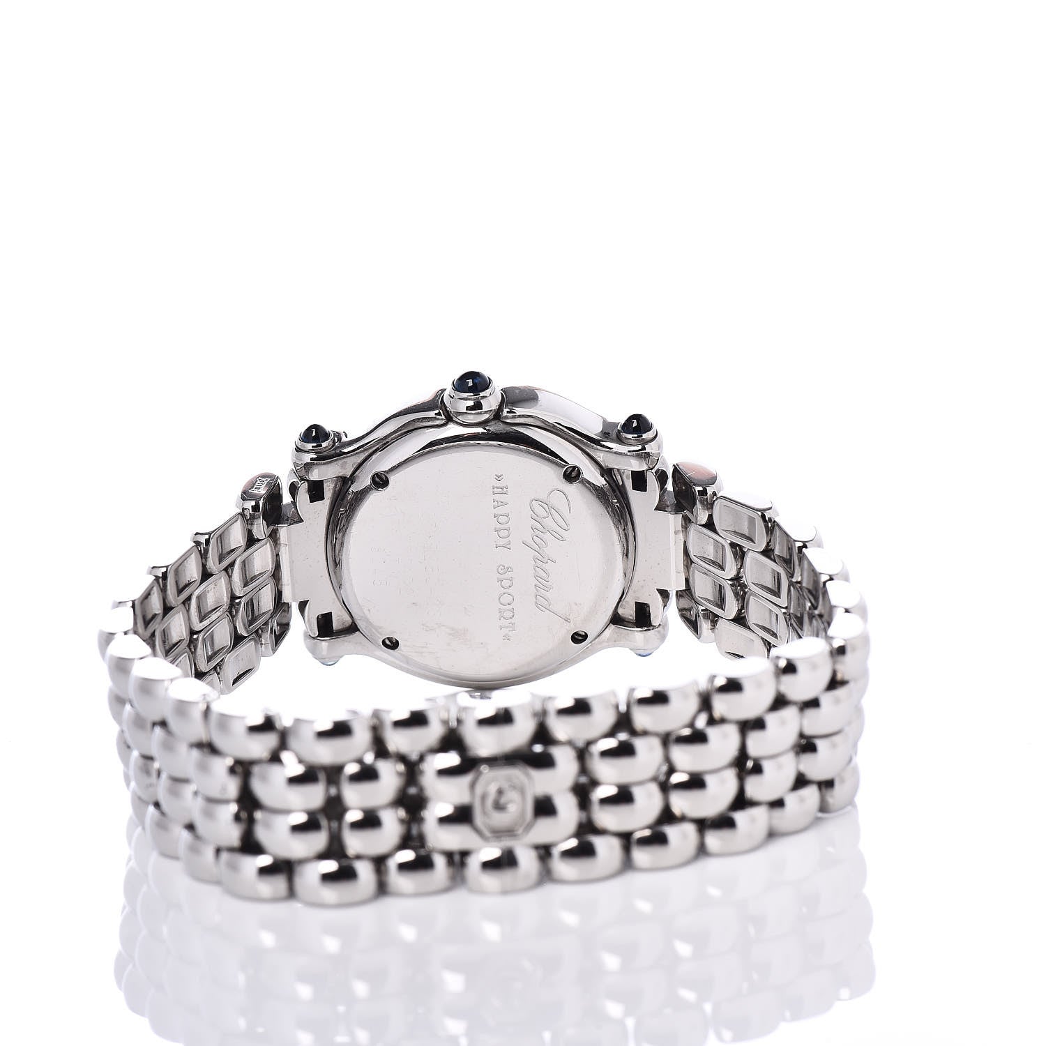 Chopard Stainless Steel Diamond 26mm Happy Sport Moon Star Quartz Watch Orange 5 of 7