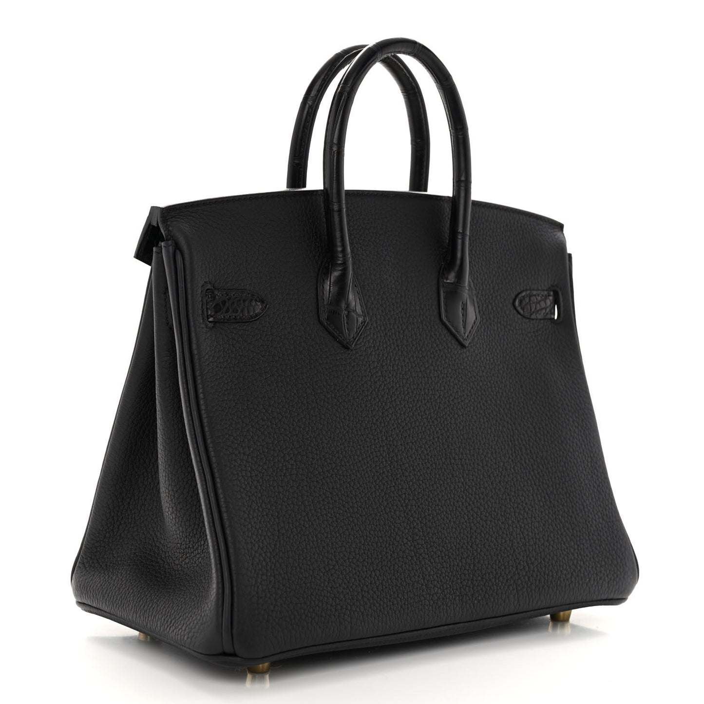 Togo Matte Alligator Birkin Touch 25 Black