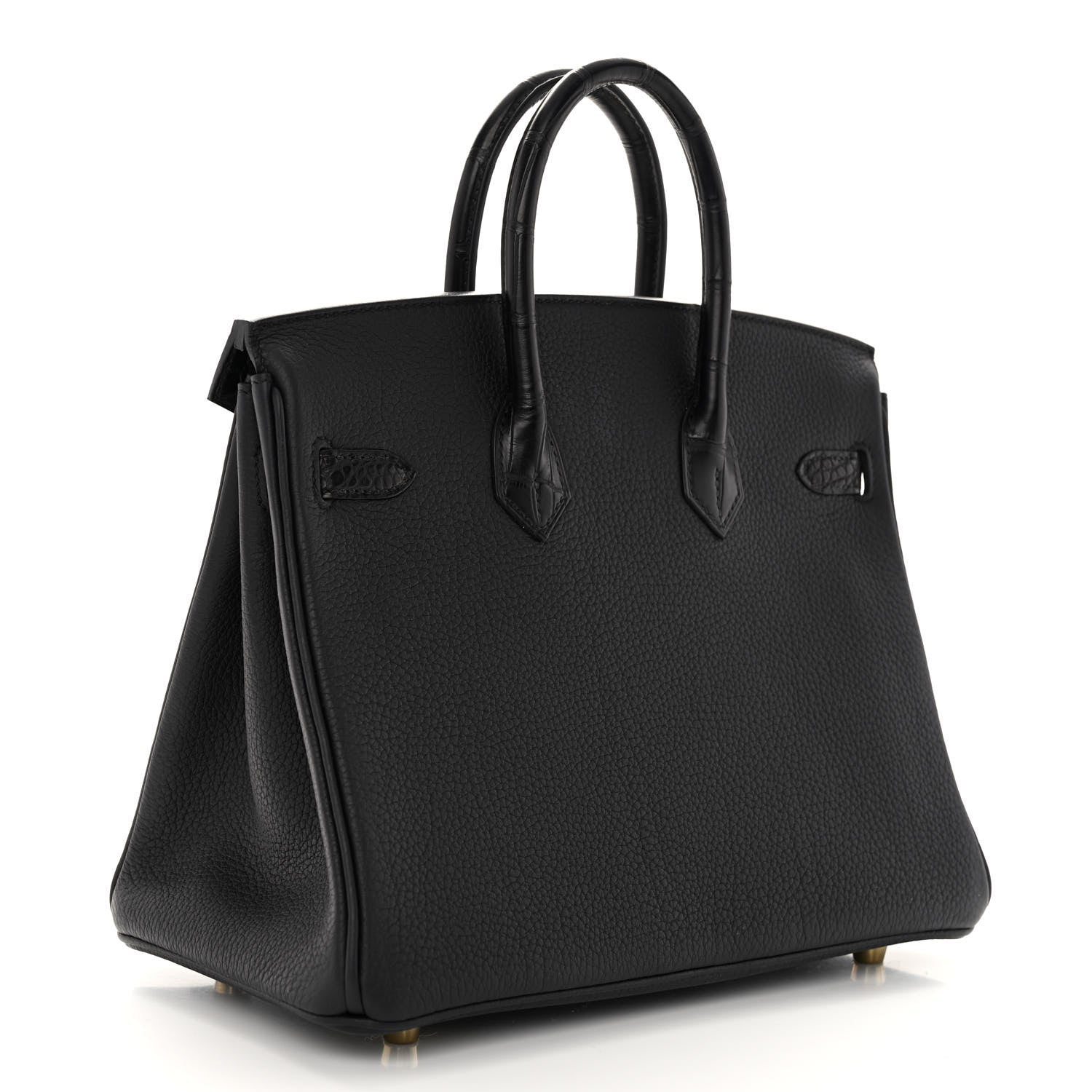 Hermes Togo Matte Alligator Birkin Touch 25 Black 3 of 13