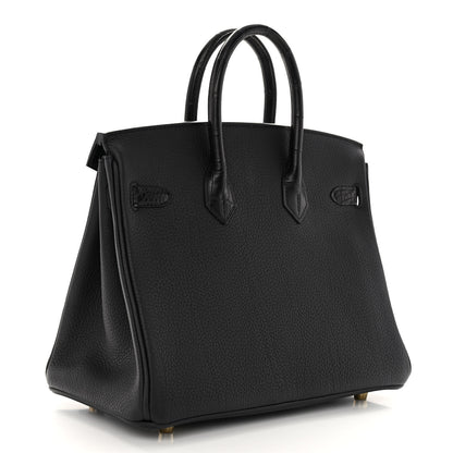 Hermes Togo Matte Alligator Birkin Touch 25 Black 3 of 13