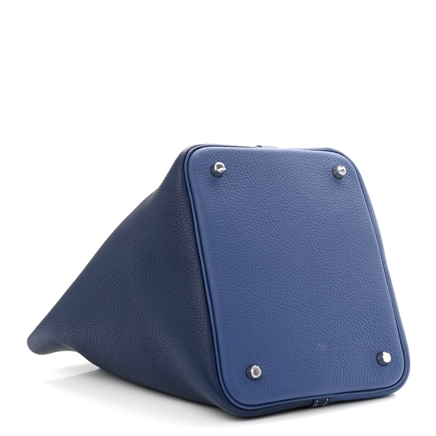 Hermes Taurillon Clemence Casaque Picotin Lock 22 MM Bleu Saphir Bleu Brighton 4 of 11