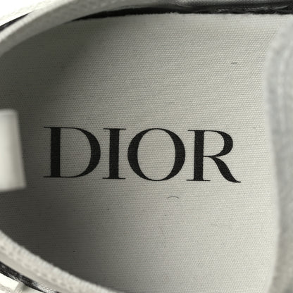 Christian Dior Technical Canvas Oblique Mens B23 Low Top Sneakers 43 White Black 7 of 7