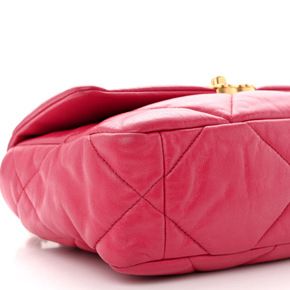 Chanel Lambskin Quilted Medium Chanel 19 Flap Dark Pink 9 of 10