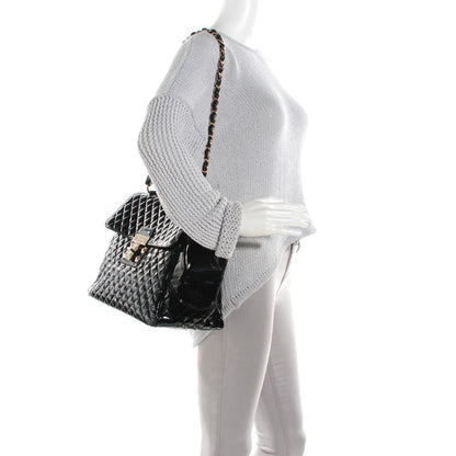 Chanel Glazed Calfskin Quilted Mademoiselle Bag Black 2 of 7