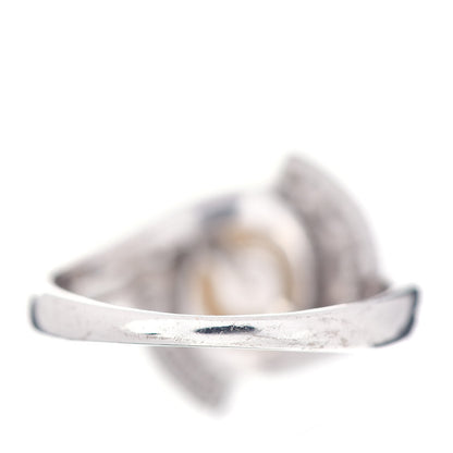 Mikimoto 14K White Gold Diamond Akoya Pearl 9mm Deco Ring 47 4 4 of 5