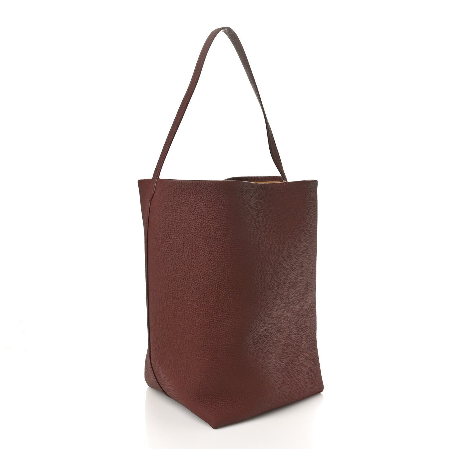 Grained Calfskin Large N/S Park Tote Burnt Red