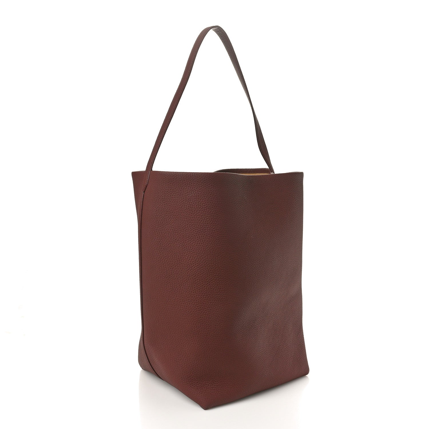 The Row Grained Calfskin Large N/S Park Tote Burnt Red 3 of 9
