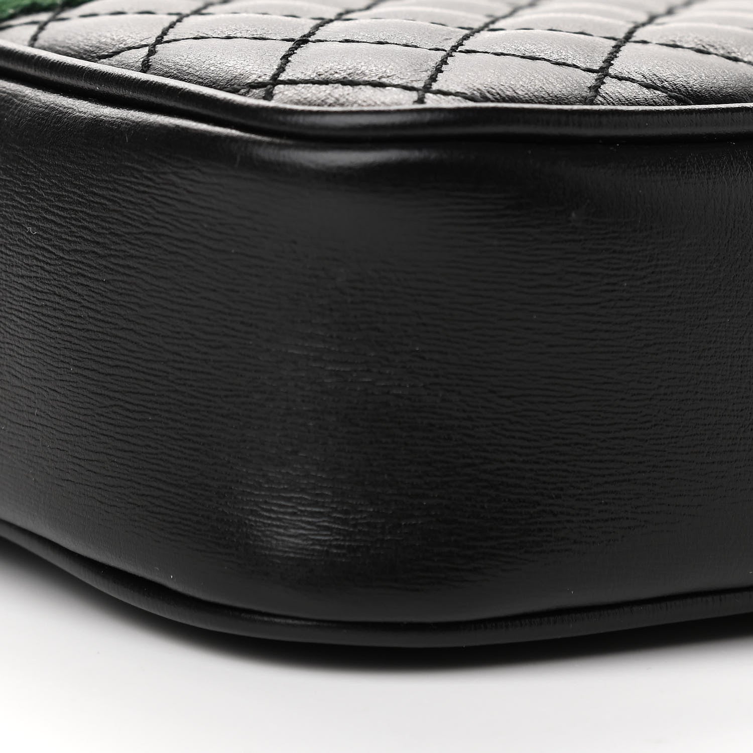 Gucci Calfskin Trapuntata Web Mini GG Shoulder Bag Black 9 of 11