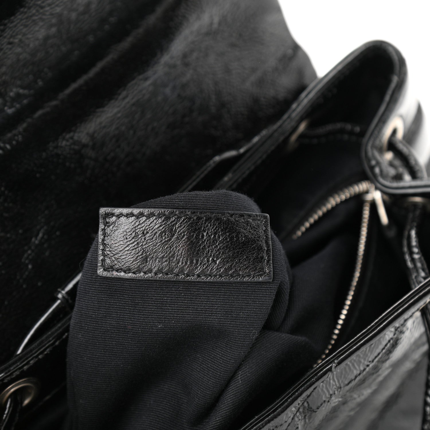 Saint Laurent Patent Y Quilted Monogram Small Loulou Backpack Black 8 of 11