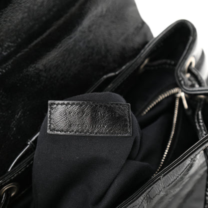 Saint Laurent Patent Y Quilted Monogram Small Loulou Backpack Black 8 of 11