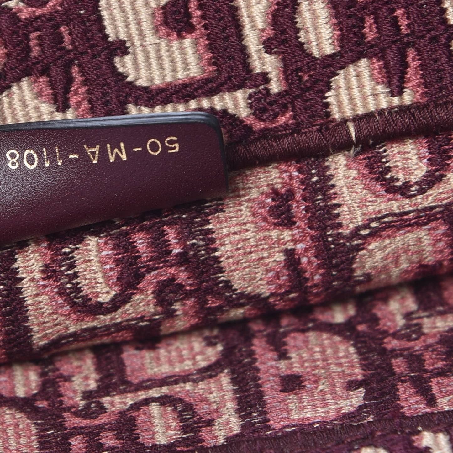 Oblique Large Book Tote Burgundy Multicolor
