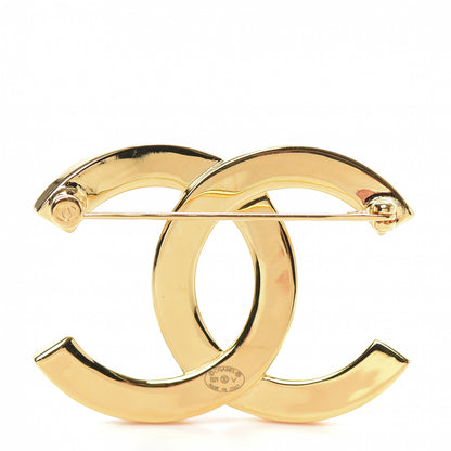Chanel Metal Paris Button CC Large Brooch Gold 3 of 5