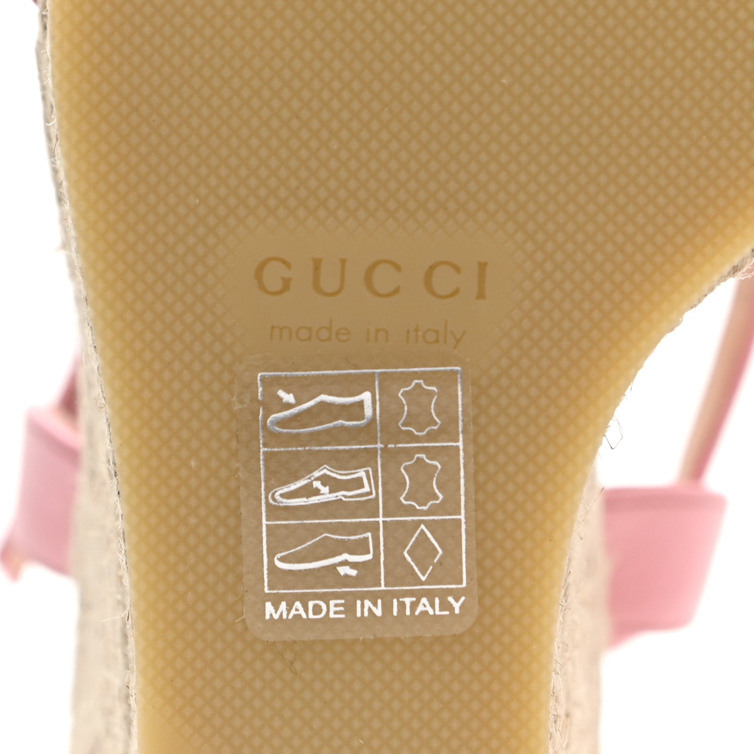 Gucci Lifford Calfskin Aitana Espadrille Platform 45/130mm Wedge Sandals 39.5 Wild Rose 6 of 12