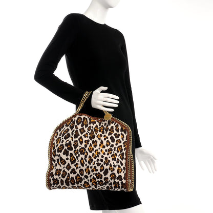 Stella McCartney Linen Leopard Small Falabella Tote 2 of 9