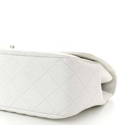 Chanel Caviar Quilted Jumbo Single Flap White 10 of 10