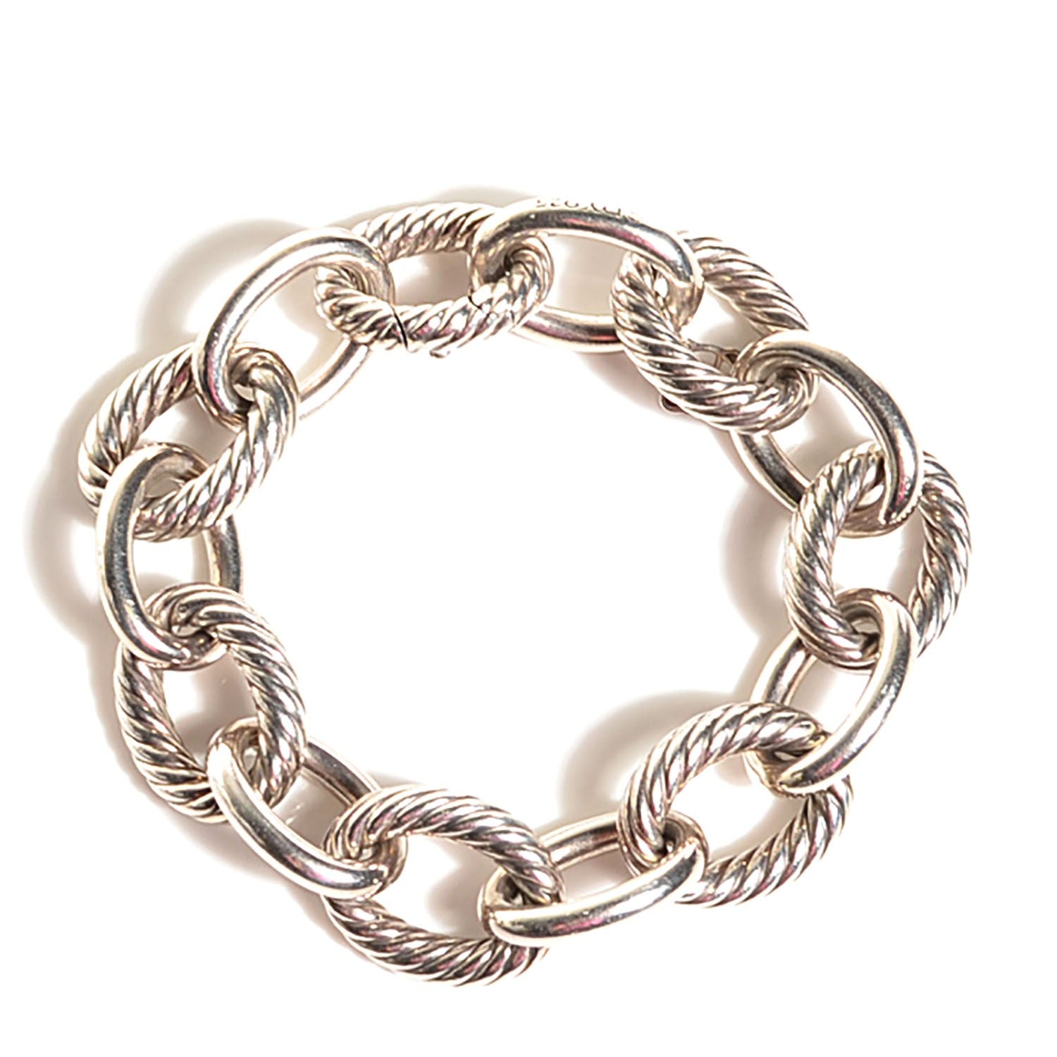 David Yurman Sterling Silver 17mm Extra Large Oval Link Bracelet 1 of 7