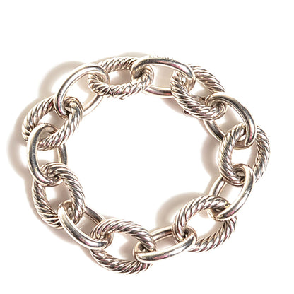 David Yurman Sterling Silver 17mm Extra Large Oval Link Bracelet 1 of 7