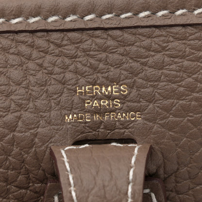 Hermes Taurillon Clemence Amazone Evelyne TPM Etoupe Bleu Indigo 6 of 11