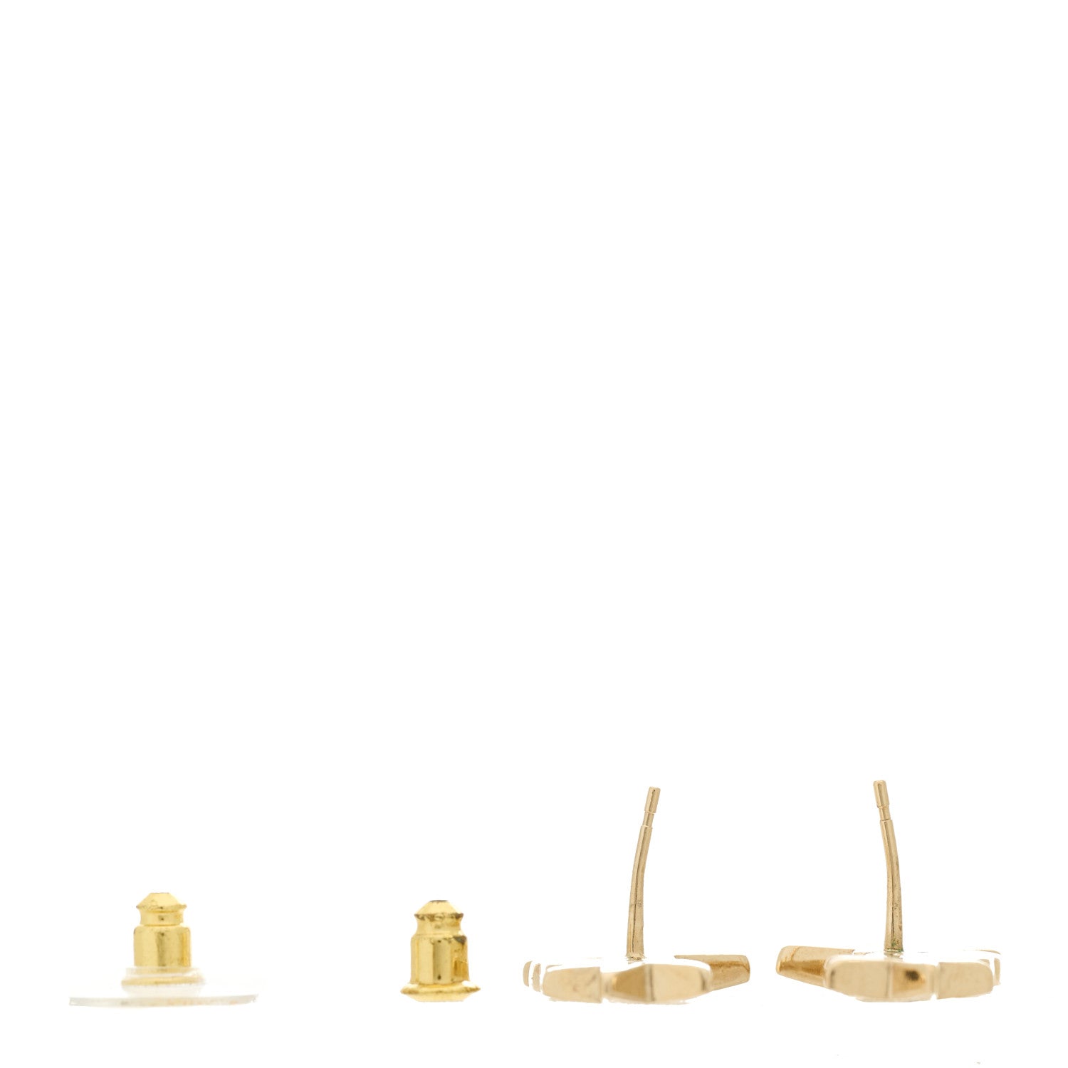 Chanel Crystal Star CC Earrings Gold 3 of 5