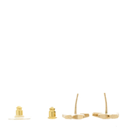 Chanel Crystal Star CC Earrings Gold 3 of 5