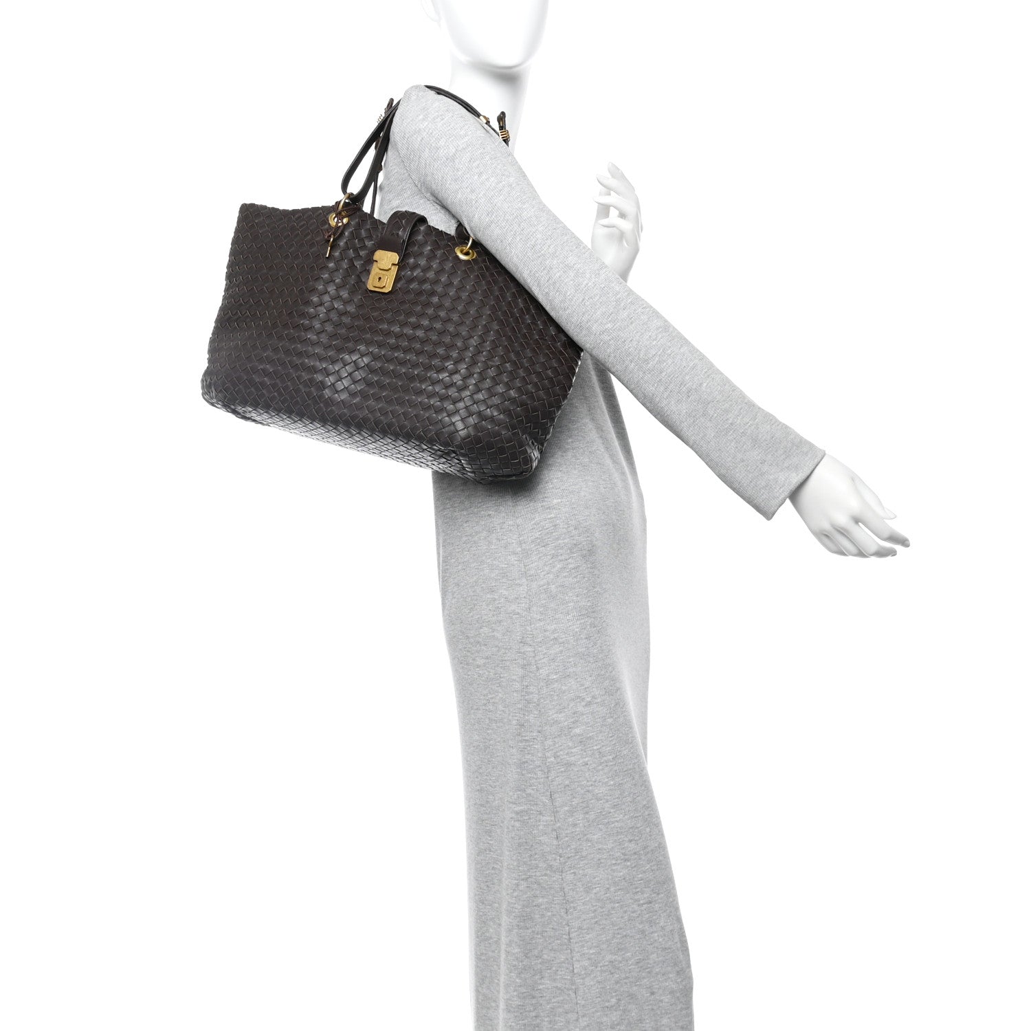 Bottega Veneta Nappa Intrecciato Large Capri Tote Ebano 2 of 10