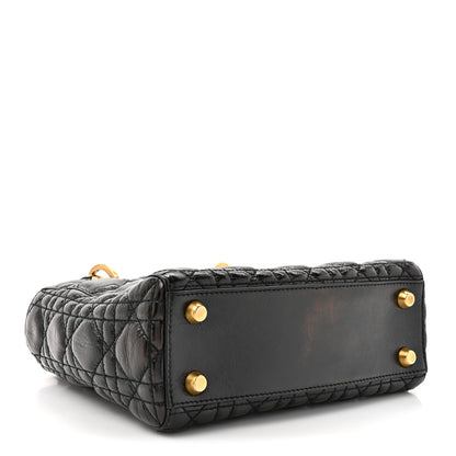 Christian Dior Crinkled Patent Cannage Small Lucky Badges My Lady Dior Black 4 of 13