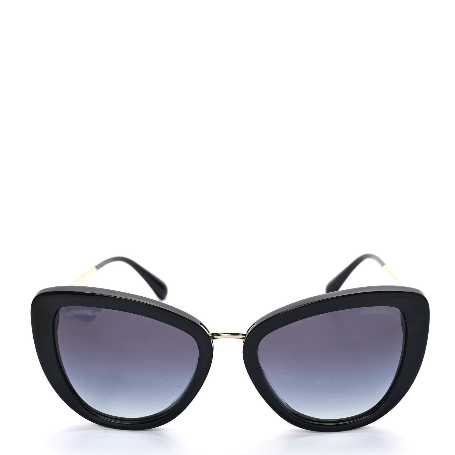 Chanel Polarized Cat Eye Sunglasses 5399-A Black 2 of 8