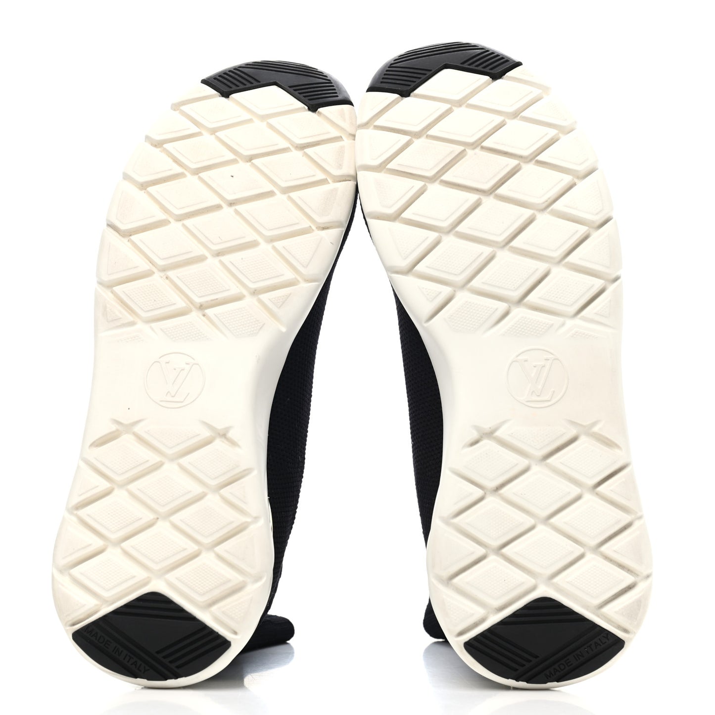 Stretch Fabric LV Black Heart Sock Sneaker 42 Black