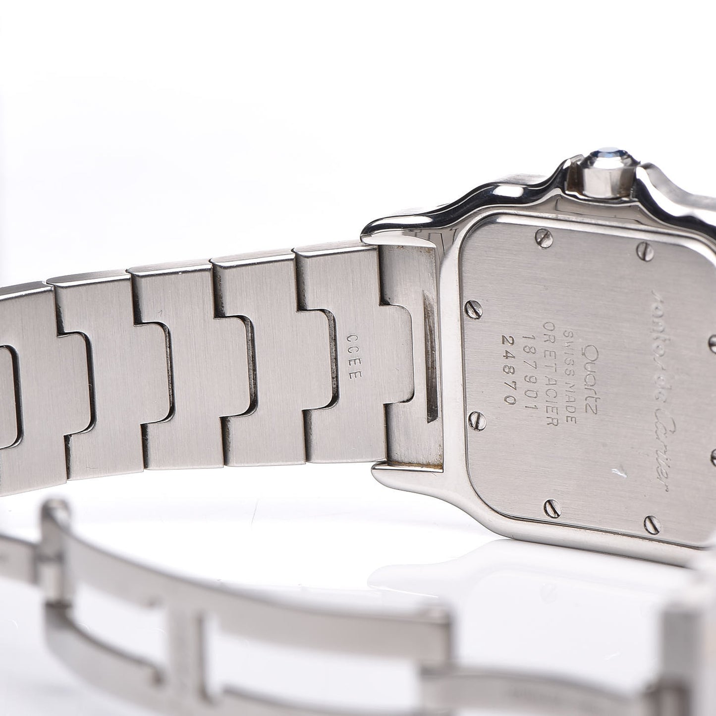 Stainless Steel 18K Yellow Gold 29mm Santos De Galbee Quartz Watch