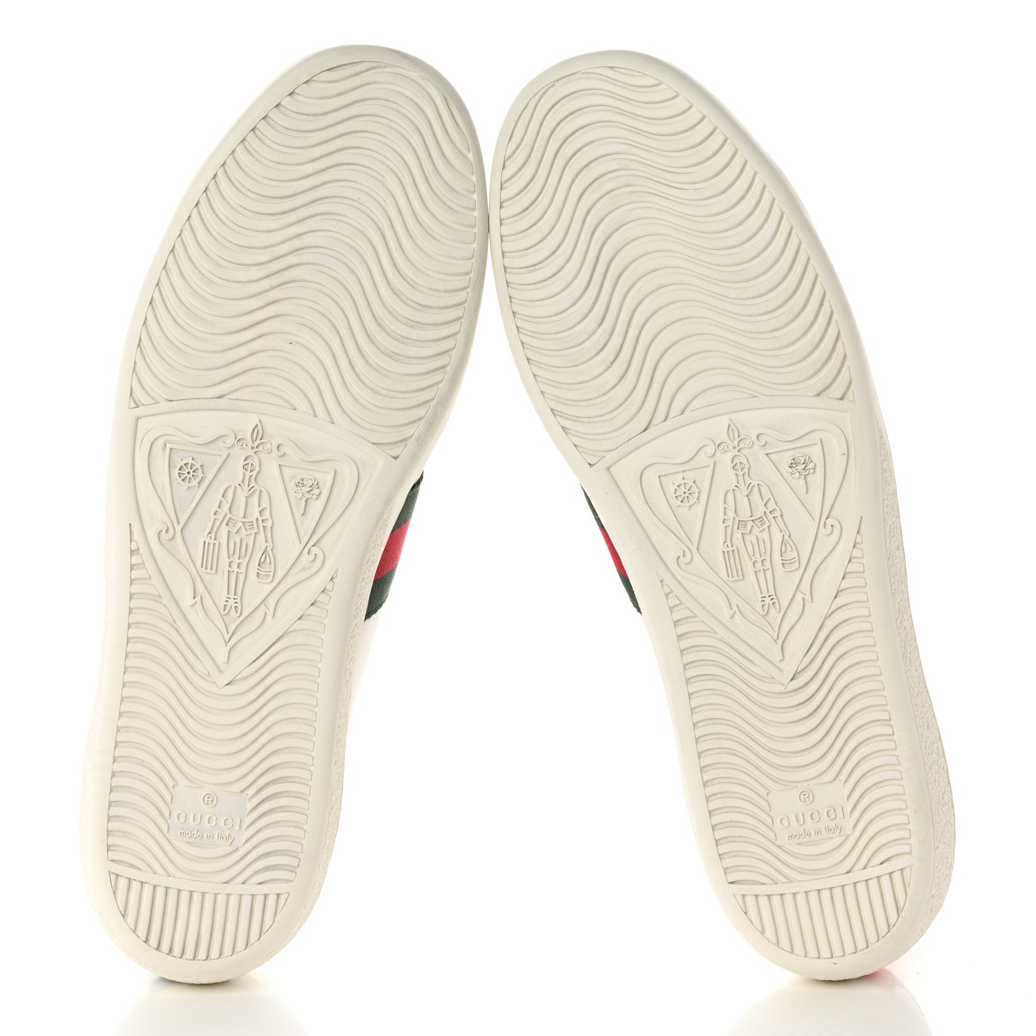 Gucci Calfskin Ayers Bee Embroidered Womens Ace Sneakers 41.5 White Green 5 of 9